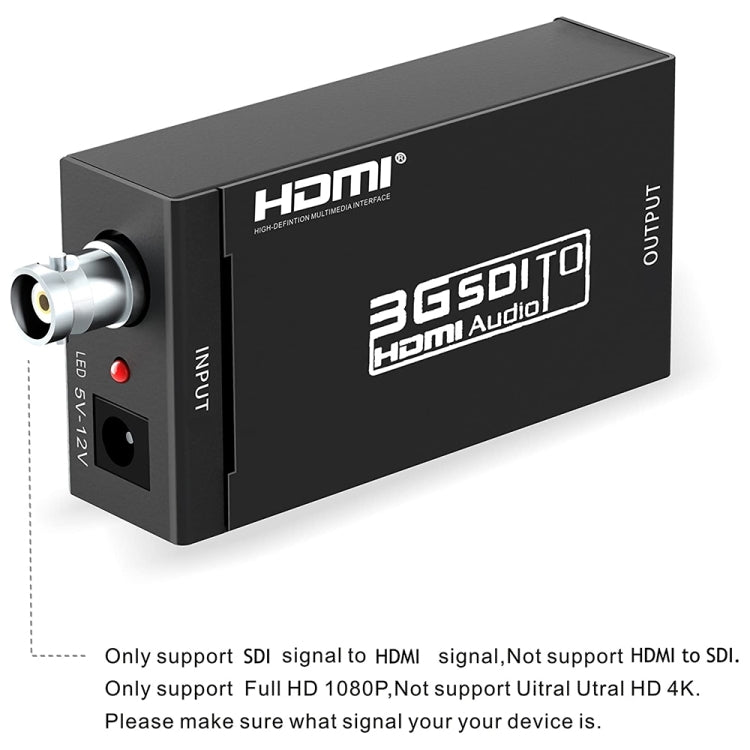 NEWKENG S008 SD-SDI / HD-SDI / 3G-SDI轉HDMI 迷你視頻轉換器