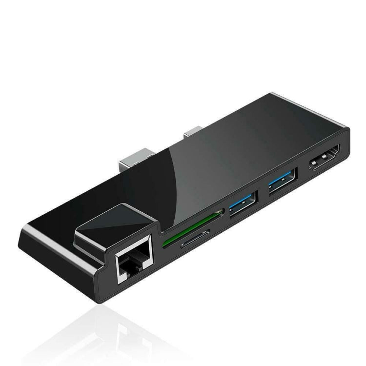ROCKETEK SK-S5HL USB 3.0集線器HUB SD/TF卡讀卡器 HDMI轉接頭千兆網卡轉換器