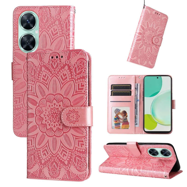 適用於華為 nova 11i / 麥芒20 5G / Enjoy 60 Pro 壓花向陽花手機皮套