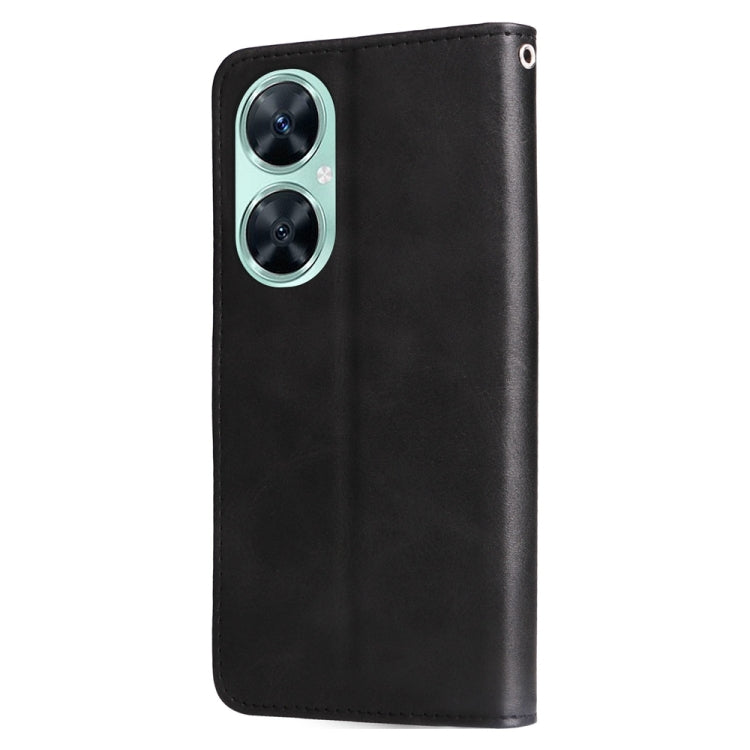 適用於華為 nova 11i / 麥芒20 5G / Enjoy 60 Pro 時尚小牛紋拉鏈手機皮套