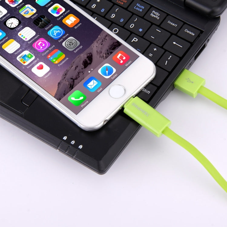 HAWEEL 2合1 Micro USB & 8 Pin 轉 USB 接口 扁平數據同步充電數據線，線長1米