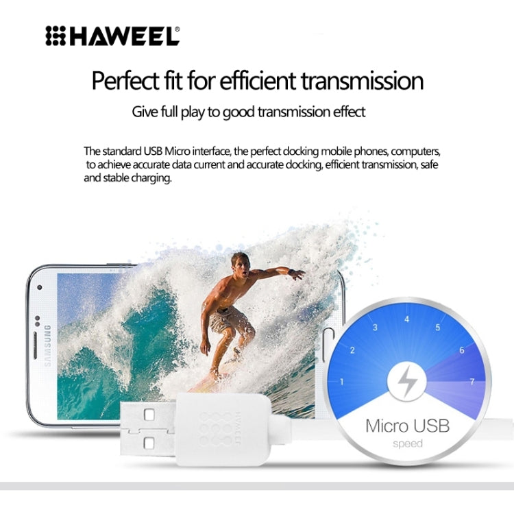 HAWEEL 3m High Speed Micro USB to USB Data Sync Charging Cable For Samsung, Xiaomi, Huawei, LG, HTC, The Devices with Micro USB Port, Micro USB 3m