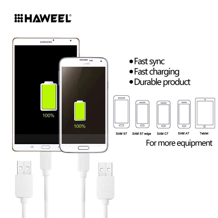 HAWEEL 3m High Speed Micro USB to USB Data Sync Charging Cable For Samsung, Xiaomi, Huawei, LG, HTC, The Devices with Micro USB Port, Micro USB 3m