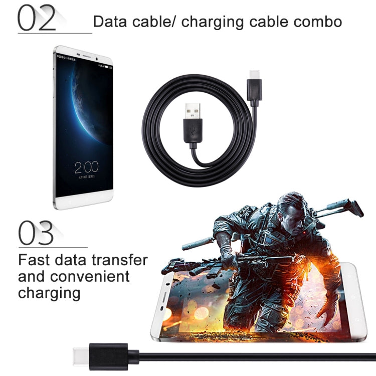 HAWEEL USB Type-C 轉 USB 2.0  充電數據線, 長度1米