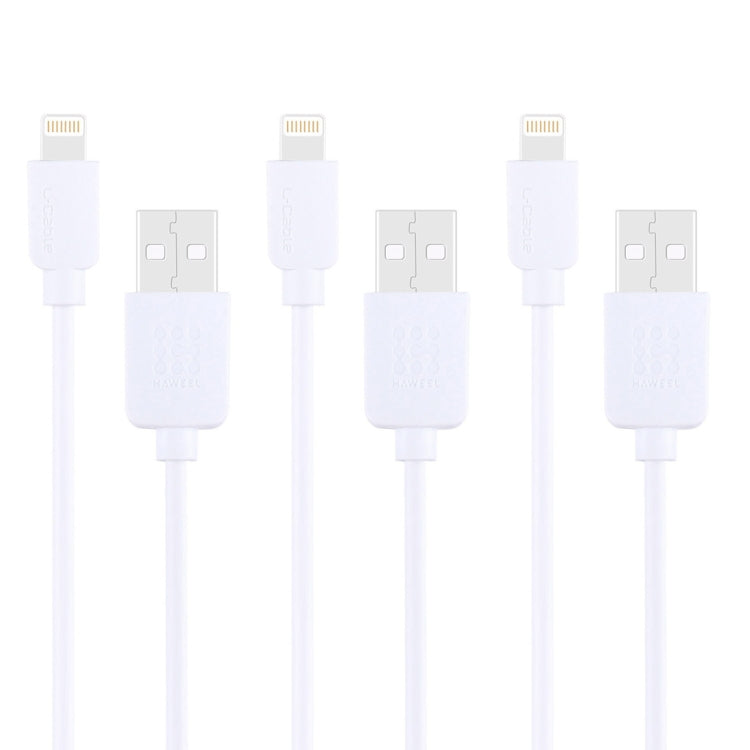 HAWEEL 便宜款 8pin 數據線套裝, 線長1米  3根線 3 x HWL-1060W