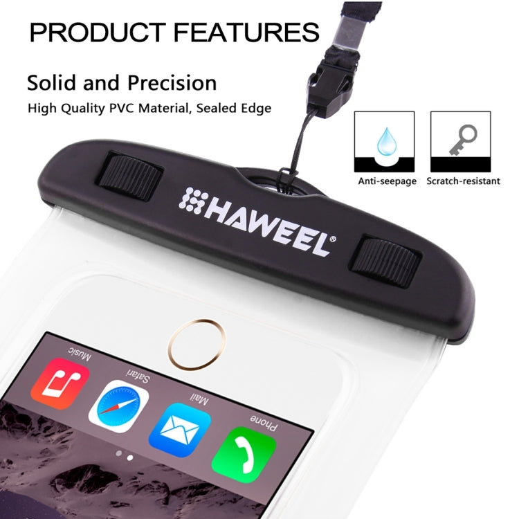 HAWEEL 透明色手機防水袋 帶掛繩