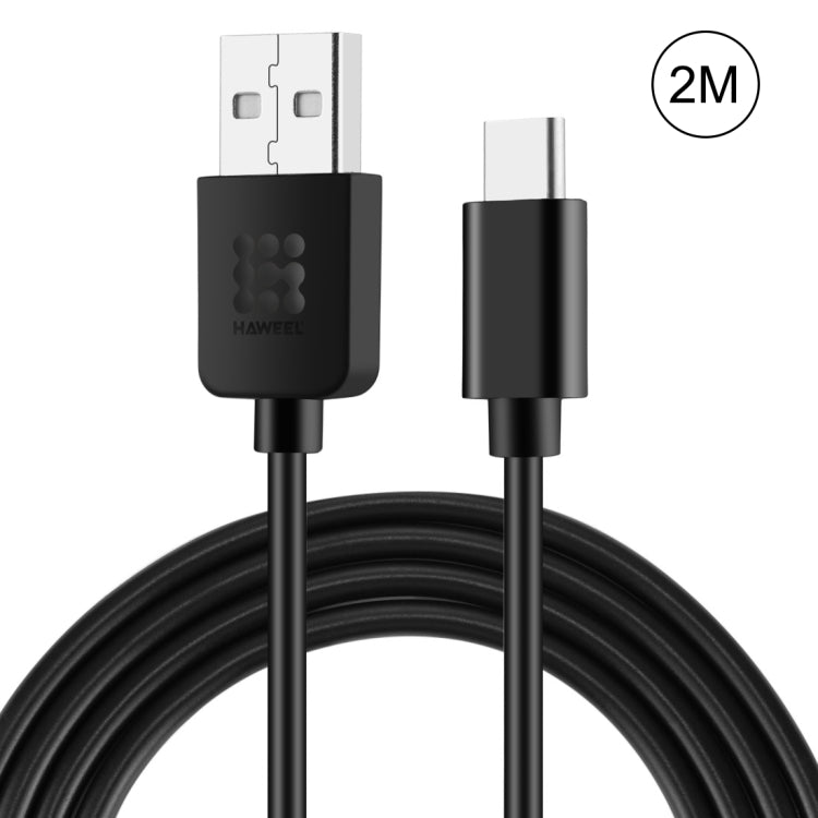 HAWEEL USB Type-C 轉 USB 2.0  充電數據線, 長度2米