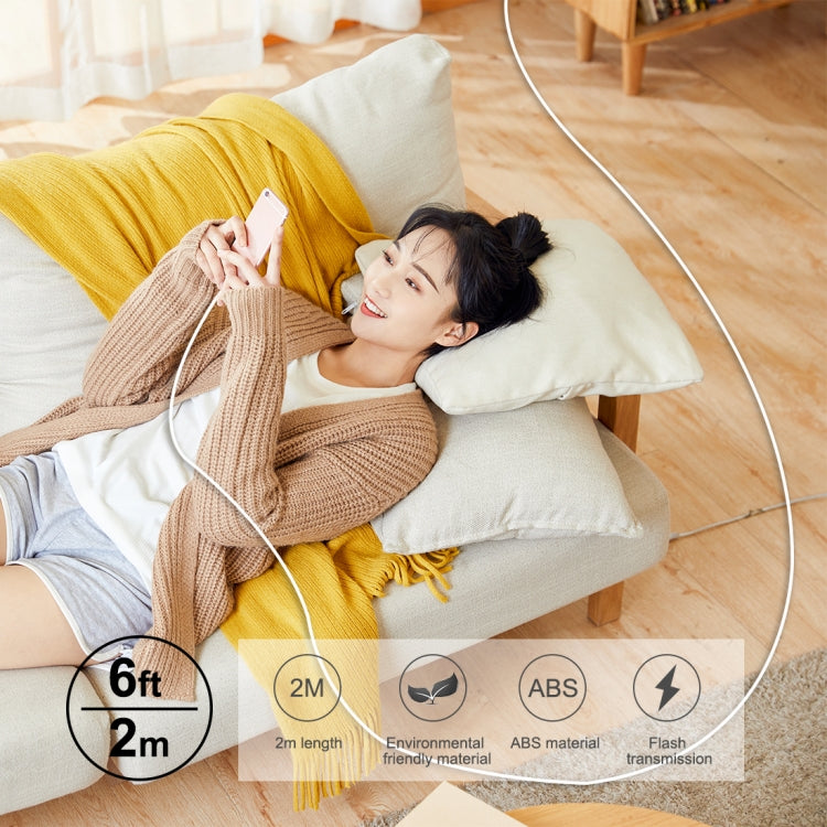 HAWEEL USB Type-C 轉 USB 2.0  充電數據線, 長度2米