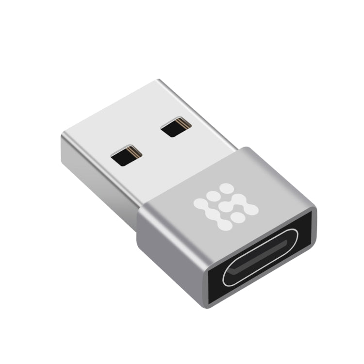 HAWEEL Type-C母頭轉USB 2.0公頭 鋁合金轉接頭 支持充電&傳輸數據