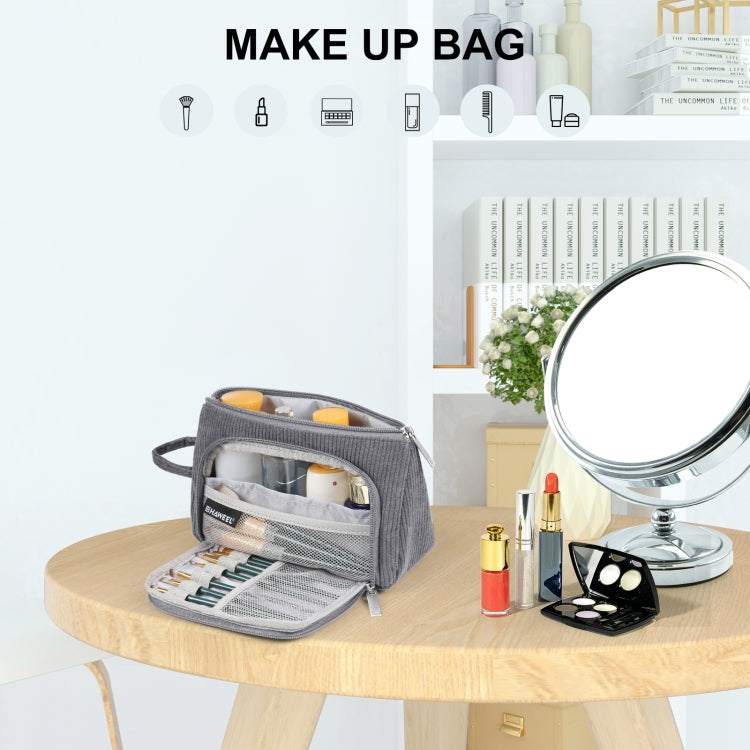 HAWEEL 燈心絨三角筆袋化妝包收納包