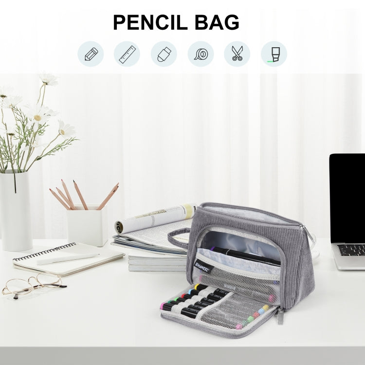 HAWEEL 燈心絨三角筆袋化妝包收納包