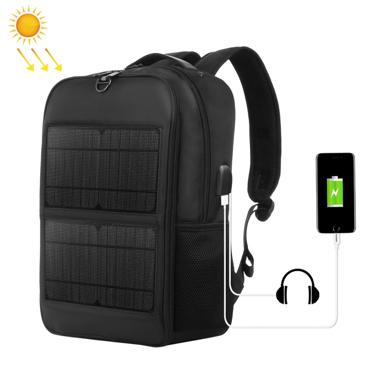 HAWEEL 14W大容量太陽能雙肩包/電腦包 帶手提 外置5V / 2.1A USB充電口