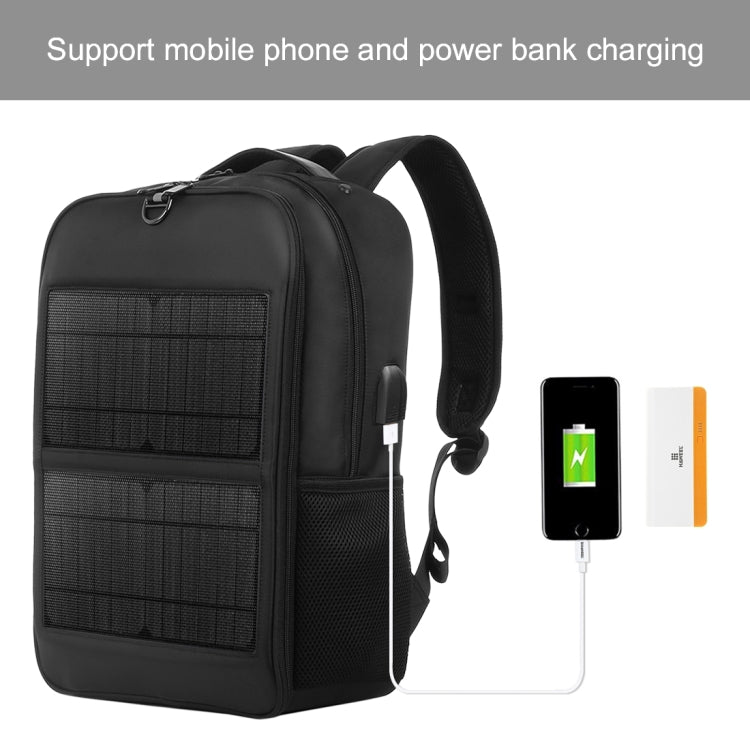 HAWEEL 14W大容量太陽能雙肩包/電腦包 帶手提 外置5V / 2.1A USB充電口