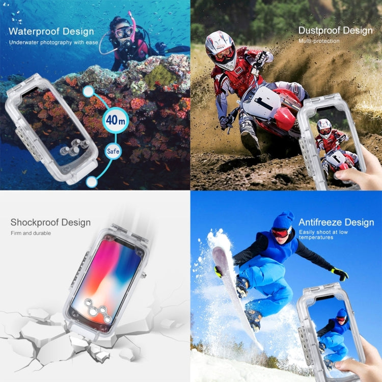 HAWEEL 適用於蘋果  iPhone X / XS   潜水防水殼 PC+ABS保護殼 40米防水