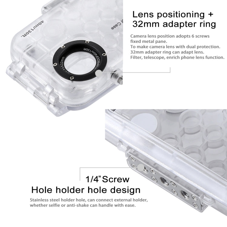 HAWEEL 適用於蘋果  iPhone X / XS   潜水防水殼 PC+ABS保護殼 40米防水   , For iPhone X