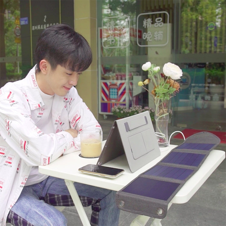 HAWEEL 14W 小號 戶外旅行可摺疊太陽能充電包 帶4塊太陽能板&USB接口