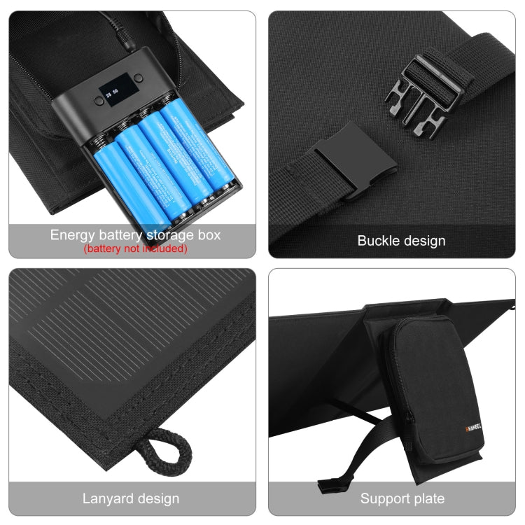 HAWEEL 18W 3個太陽能板摺疊包  5V / 3.1A Max雙口USB