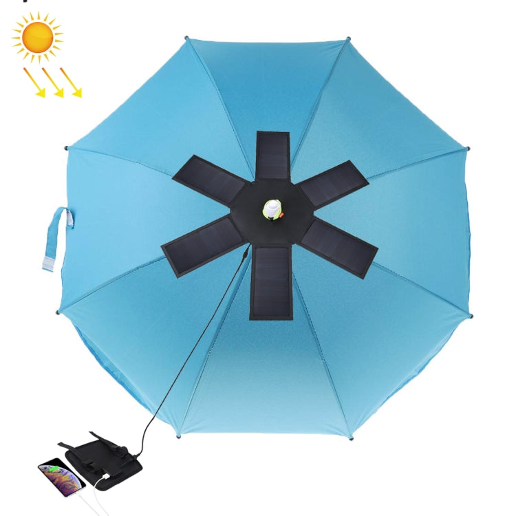 HAWEEL 42W 6折傘頂太陽能板, 6板  5V 3.0A Max 雙口USB, 線長3.5米 支持QC3.0 / FCP / SCP/ AFC / SFCP 等協議