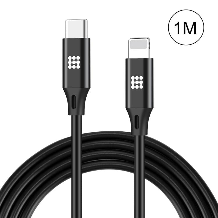 HAWEEL USB-C / Type-C轉8 Pin 充電數據線，線材長度:1米