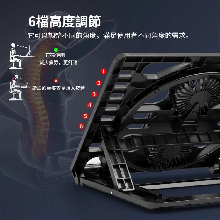 Gaming RGB Laptop Cooler Desk Stand