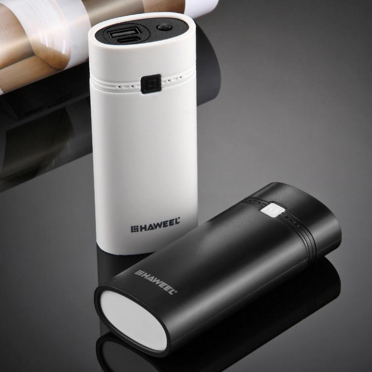 HAWEEL 2節18650電池移動電源盒 帶USB接口輸出&指示燈 不包含電池