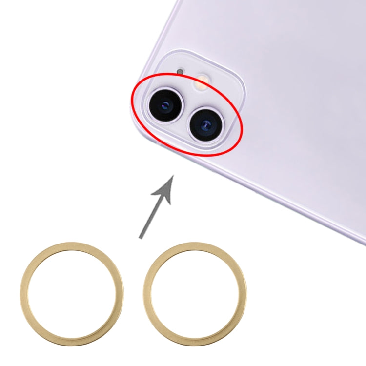 適用於iPhone 11 后攝像頭金屬保護鐵圈 2個一組