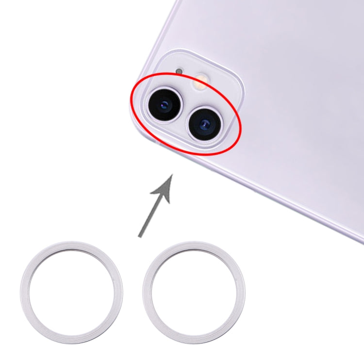 適用於iPhone 11 后攝像頭金屬保護鐵圈 2個一組