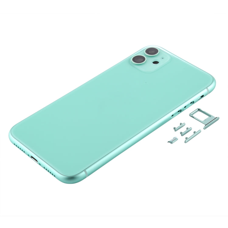 適用於iPhone 11 替換后蓋帶相圈卡托和邊鍵，外殼