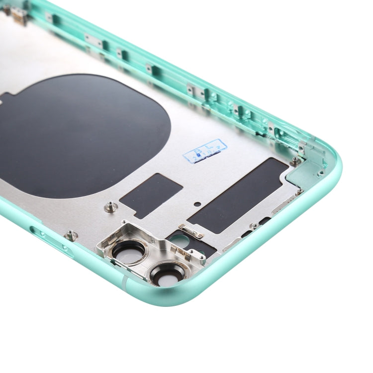 適用於iPhone 11 替換后蓋帶相圈卡托和邊鍵，外殼