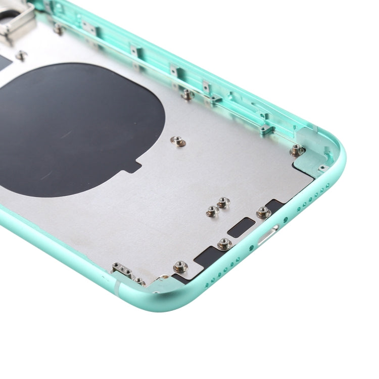 適用於iPhone 11 替換后蓋帶相圈卡托和邊鍵，外殼
