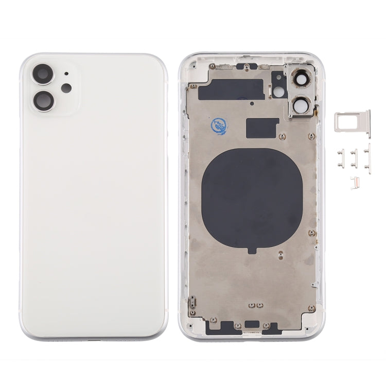 適用於iPhone 11 替換后蓋帶相圈卡托和邊鍵，外殼