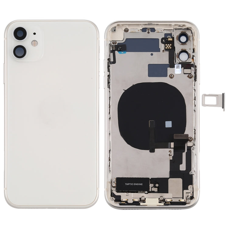 適用於 iPhone 11 替換后蓋總成 帶邊鍵&無線充電模塊&開機音量排線&卡托&馬達&喇叭&相圈