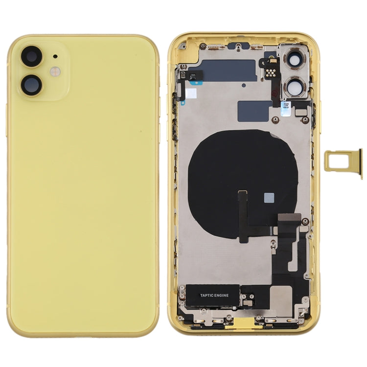 適用於 iPhone 11 替換后蓋總成 帶邊鍵&無線充電模塊&開機音量排線&卡托&馬達&喇叭&相圈