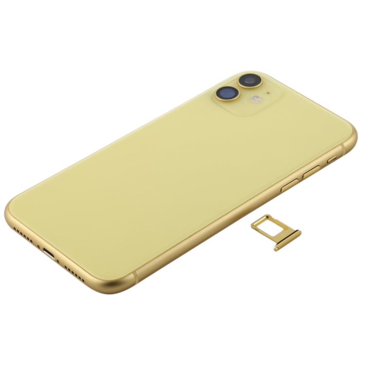 適用於 iPhone 11 替換后蓋總成 帶邊鍵&無線充電模塊&開機音量排線&卡托&馬達&喇叭&相圈