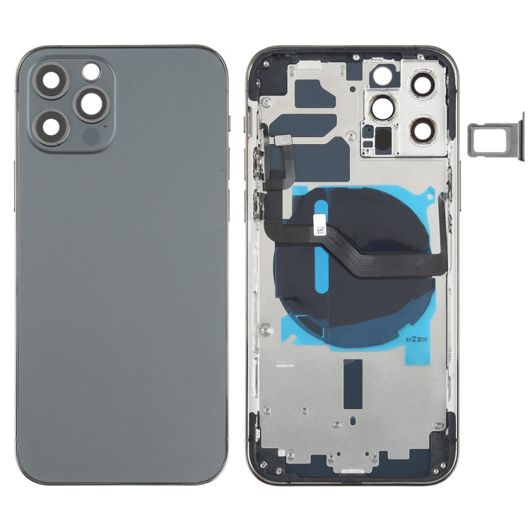 適用於iPhone 12 Pro 替換后蓋帶邊鍵&無線充電模塊&開機音量排線&卡托