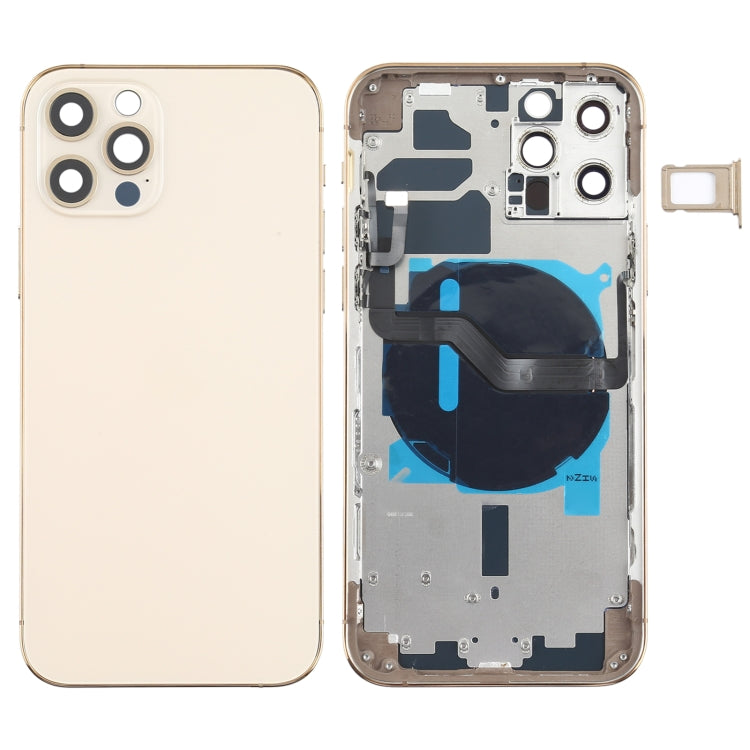 適用於iPhone 12 Pro 替換后蓋帶邊鍵&無線充電模塊&開機音量排線&卡托