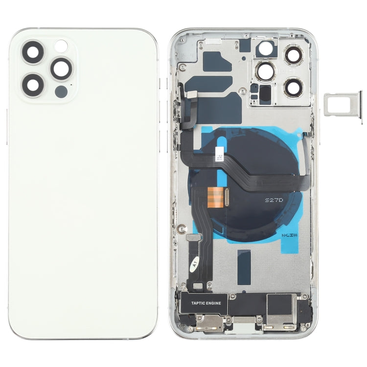 適用於iPhone 12 Pro 替換后蓋總成帶邊鍵&無線充電模塊&開機音量排線&卡托&馬達&喇叭&尾插&相圈