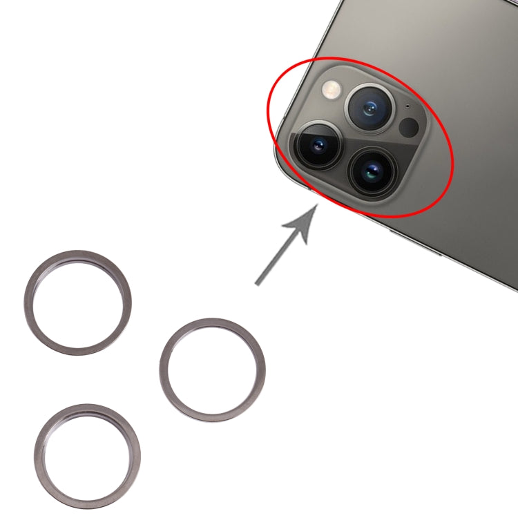 適用於iPhone 13 Pro 后攝像頭外部金屬保護鐵圈 3個一組賣