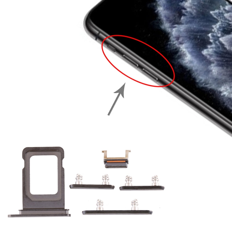 適用於 iPhone 11 Pro Max / 11 Pro SIM卡+SIM卡 雙卡卡托 帶側鍵