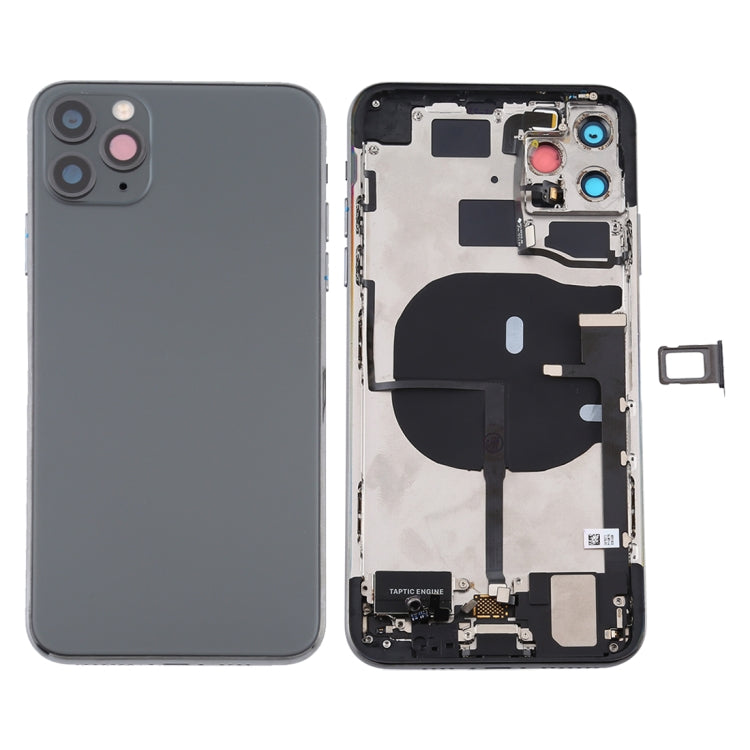 適用於 iPhone 11 Pro 替換后蓋總成 帶邊鍵&無線充電模塊&開機音量排線&卡托&馬達&喇叭&相圈