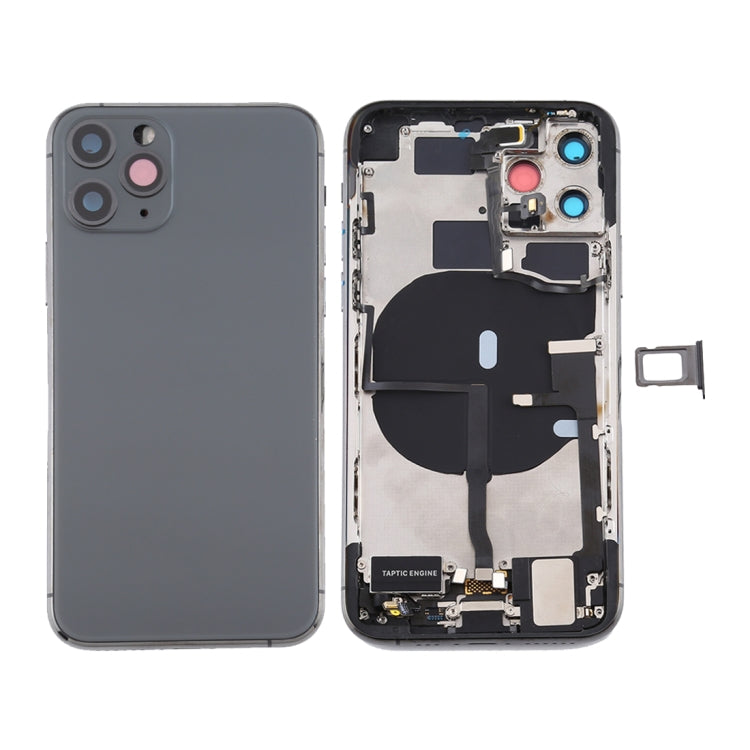 適用於 iPhone 11 Pro Max 替換后蓋總成 帶邊鍵&無線充電模塊&開機音量排線&卡托&馬達&喇叭&相圈