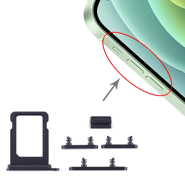 適用於 iPhone 12 Mini SIM卡卡托帶開機音量鍵套裝