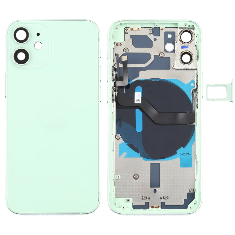 適用於iPhone 12 Mini 替換后蓋帶邊鍵&無線充電模塊&開機音量排線&卡托