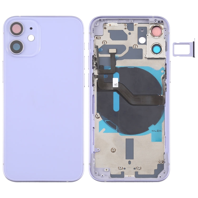 適用於iPhone 12 Mini 替換后蓋帶邊鍵&無線充電模塊&開機音量排線&卡托