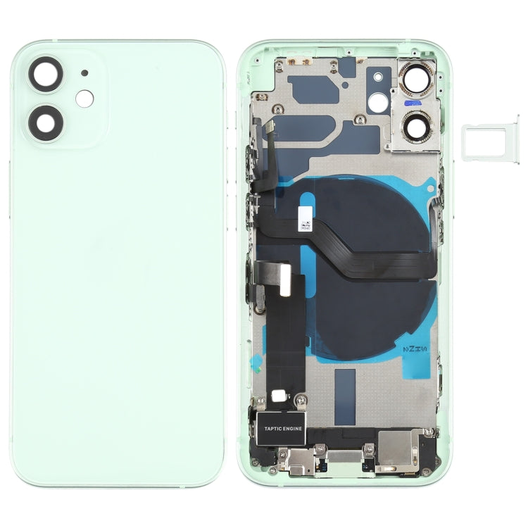 適用於iPhone 12 Mini 替換后蓋總成帶邊鍵&無線充電模塊&開機音量排線&卡托&馬達&喇叭&尾插&相圈