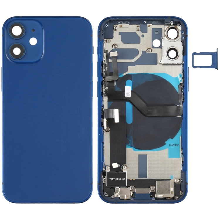 適用於iPhone 12 Mini 替換后蓋總成帶邊鍵&無線充電模塊&開機音量排線&卡托&馬達&喇叭&尾插&相圈