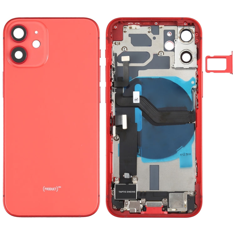 適用於iPhone 12 Mini 替換后蓋總成帶邊鍵&無線充電模塊&開機音量排線&卡托&馬達&喇叭&尾插&相圈