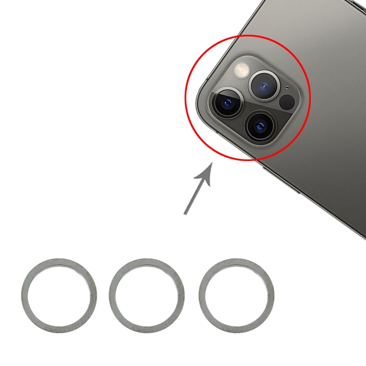適用於iPhone 12 Pro Max 后攝像頭金屬保護鐵圈 3個一組賣