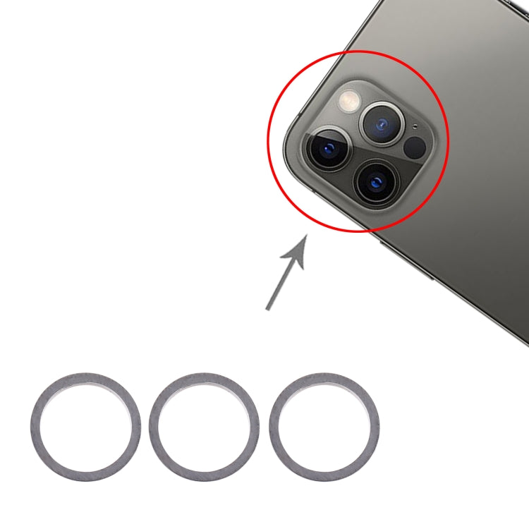 適用於iPhone 12 Pro Max 后攝像頭金屬保護鐵圈 3個一組賣