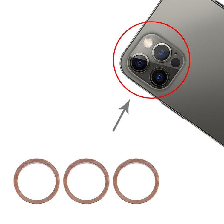 適用於iPhone 12 Pro Max 后攝像頭金屬保護鐵圈 3個一組賣